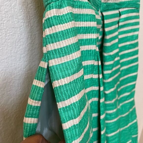 TAYLOR Striped Jacquard Fit and Flare Sleeveless Dress with pockets Size 4 - Picture 8 of 8